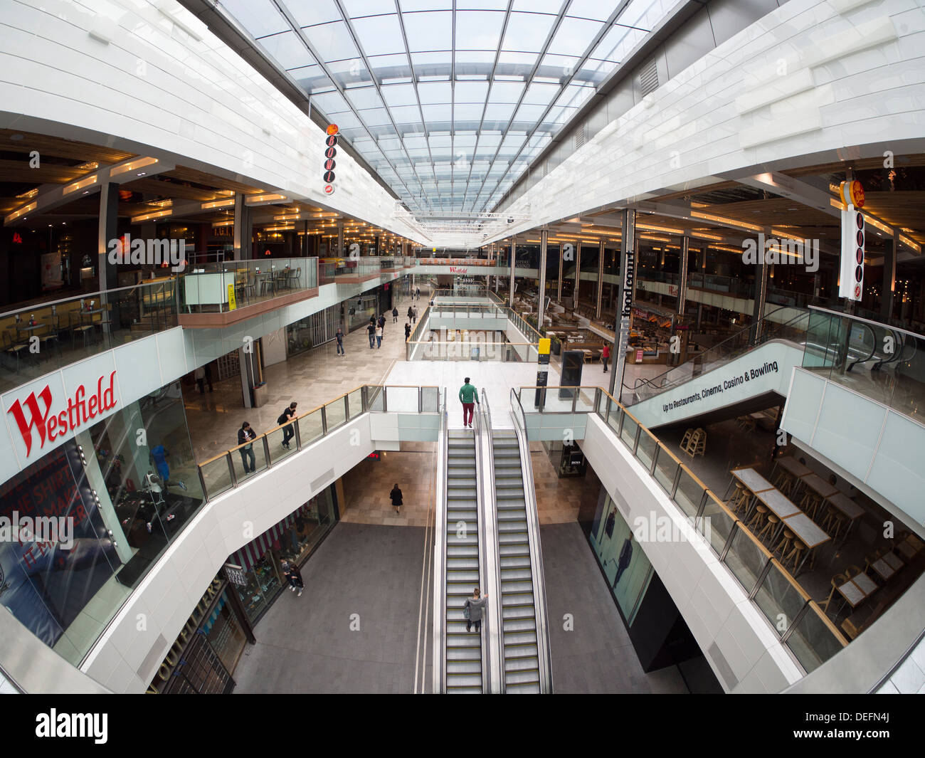 Interior of the Westfield Stratford City Shopping Centre, London 7 Stock Photo