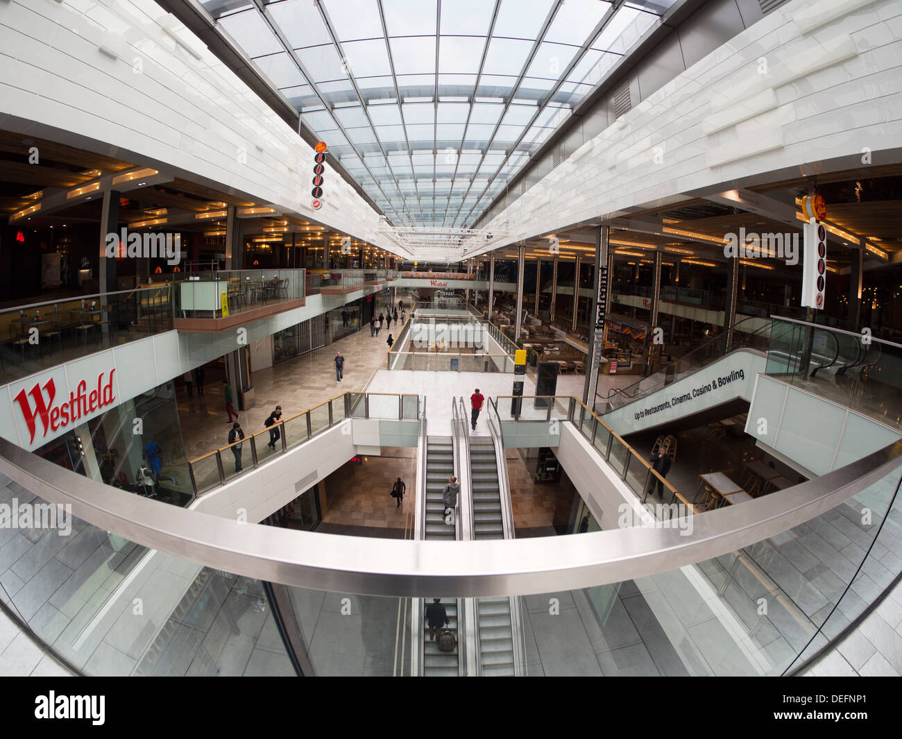 Interior of the Westfield Stratford City Shopping Centre, London 1 Stock Photo