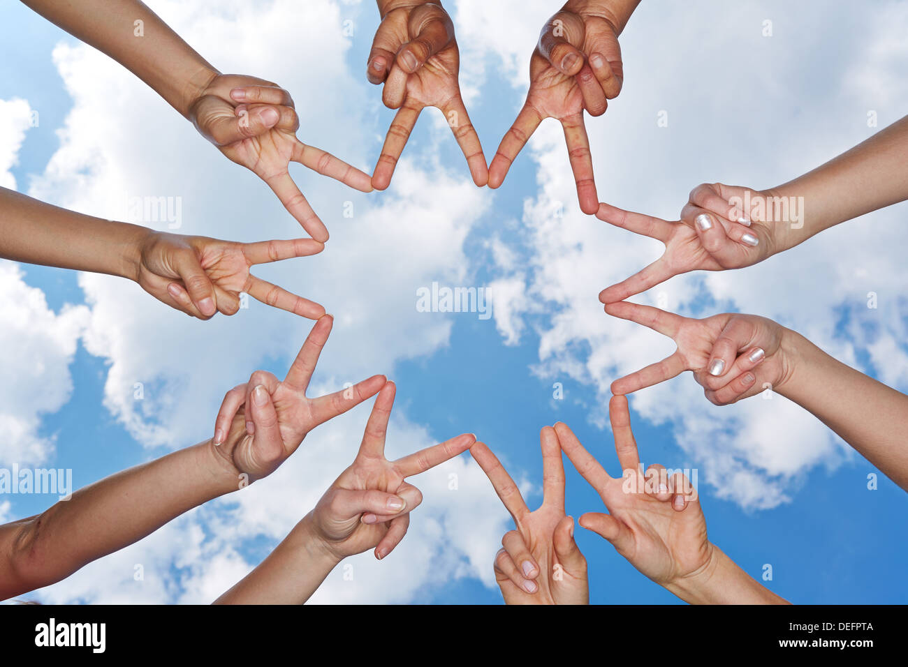 Pile Hands Friends Stock Photos and Images - 123RF