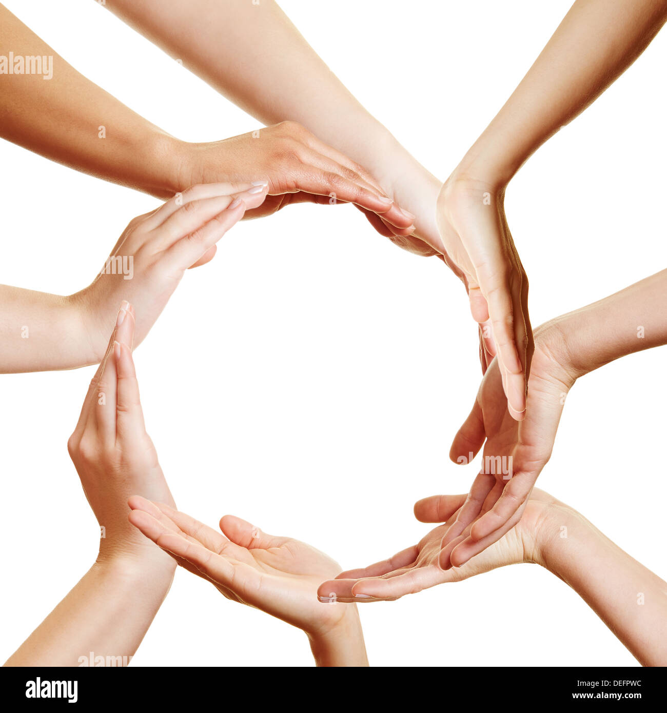 Many hands circle hires stock photography and images Alamy