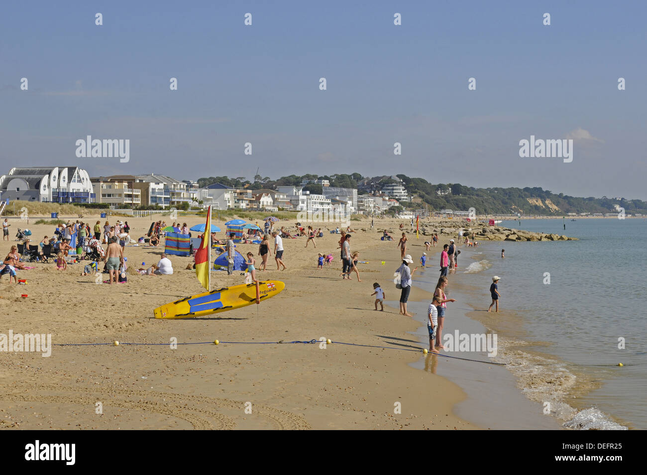 Sandbanks Beach Poole Dorset England Stock Photo