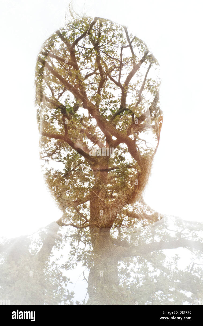 Double exposure portrait hi-res stock photography and images - Alamy