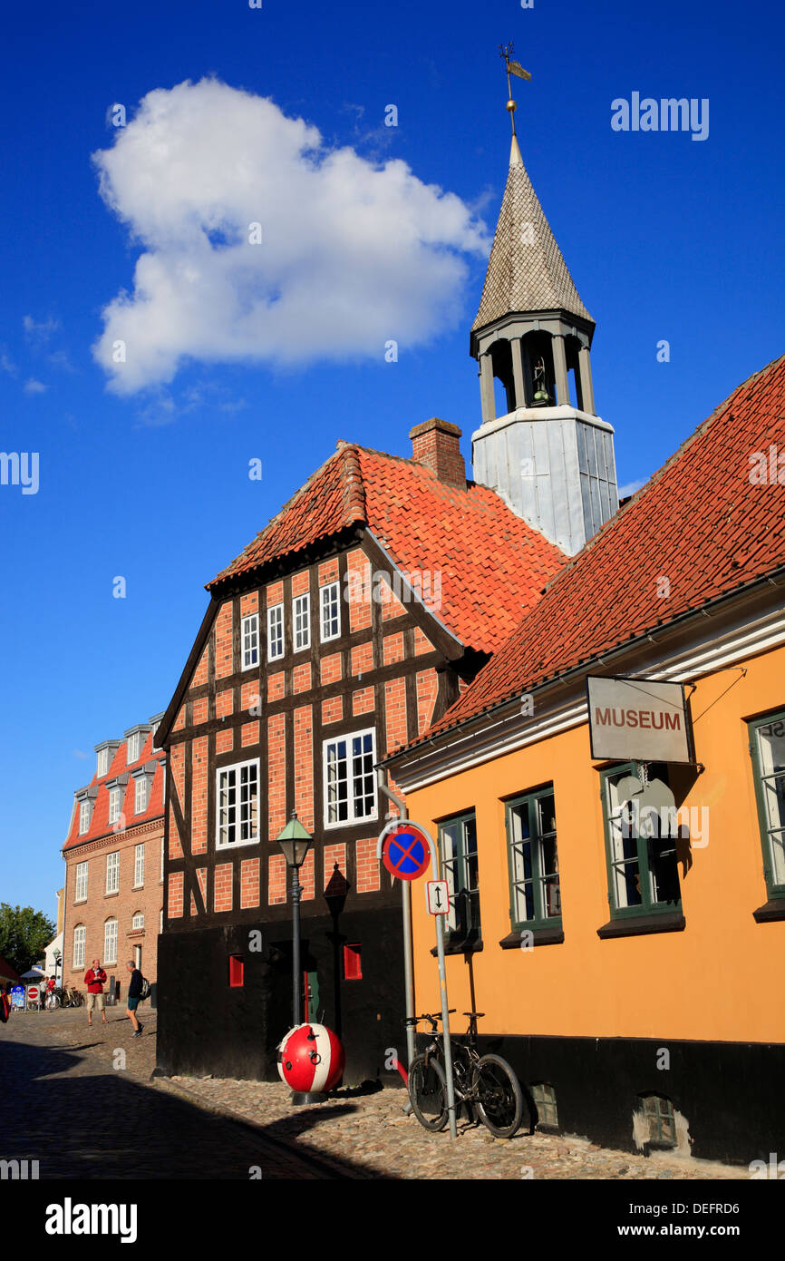 Museum and town hall at Ebeltoft, Djursland, Jutland, Denmark