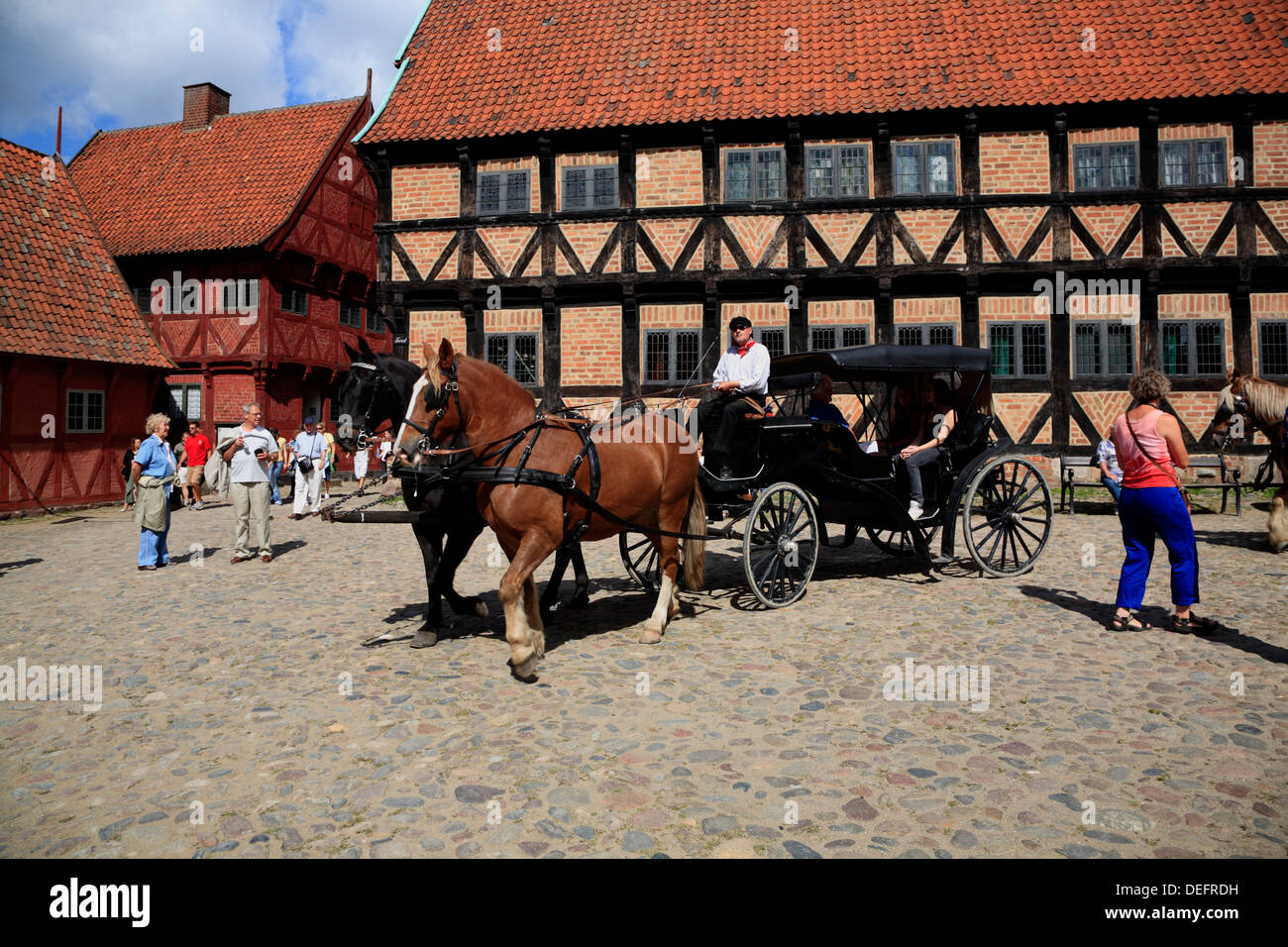 The Old Town open air museum DEN GAMLE BY, Arhus, Jutland, Denmark, Scandinavia, Europe Stock Photo