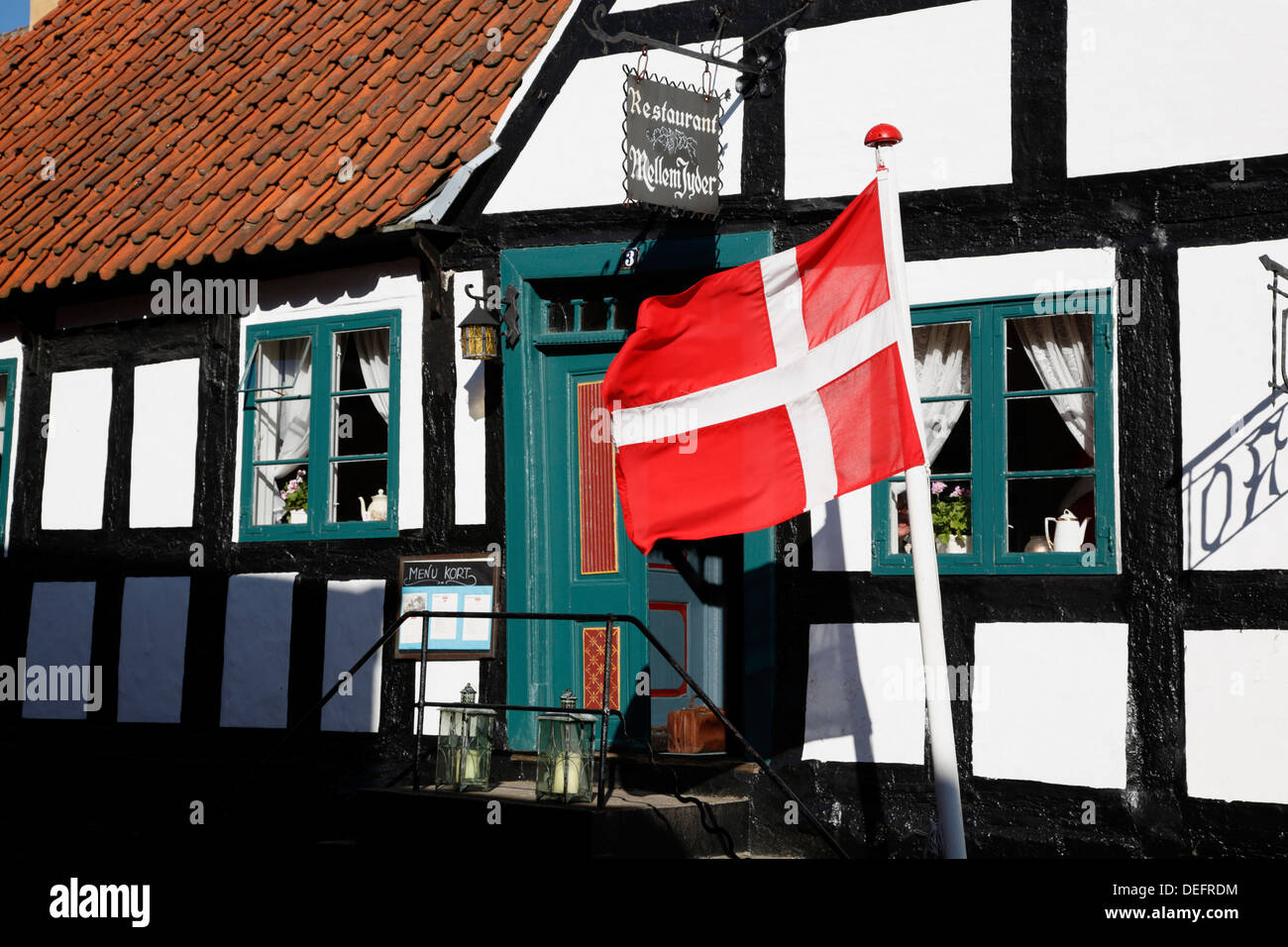 Restaurant MELLEM JYDER in Ebeltoft, Djursland, Jutland, Denmark, Scandinavia, Europe Stock Photo