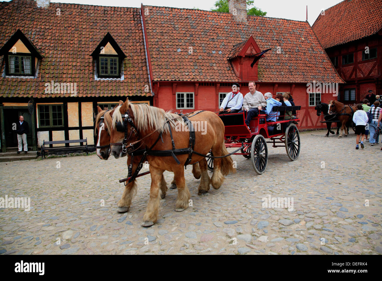 The Old Town open air museum DEN GAMLE BY, Arhus, Jutland, Denmark, Scandinavia, Europe Stock Photo