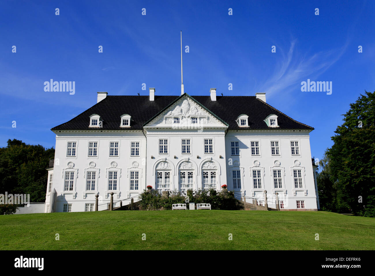 Royal palace Marselisborg, Arhus, Jutland, Denmark, Scandinavia, Europe Stock Photo