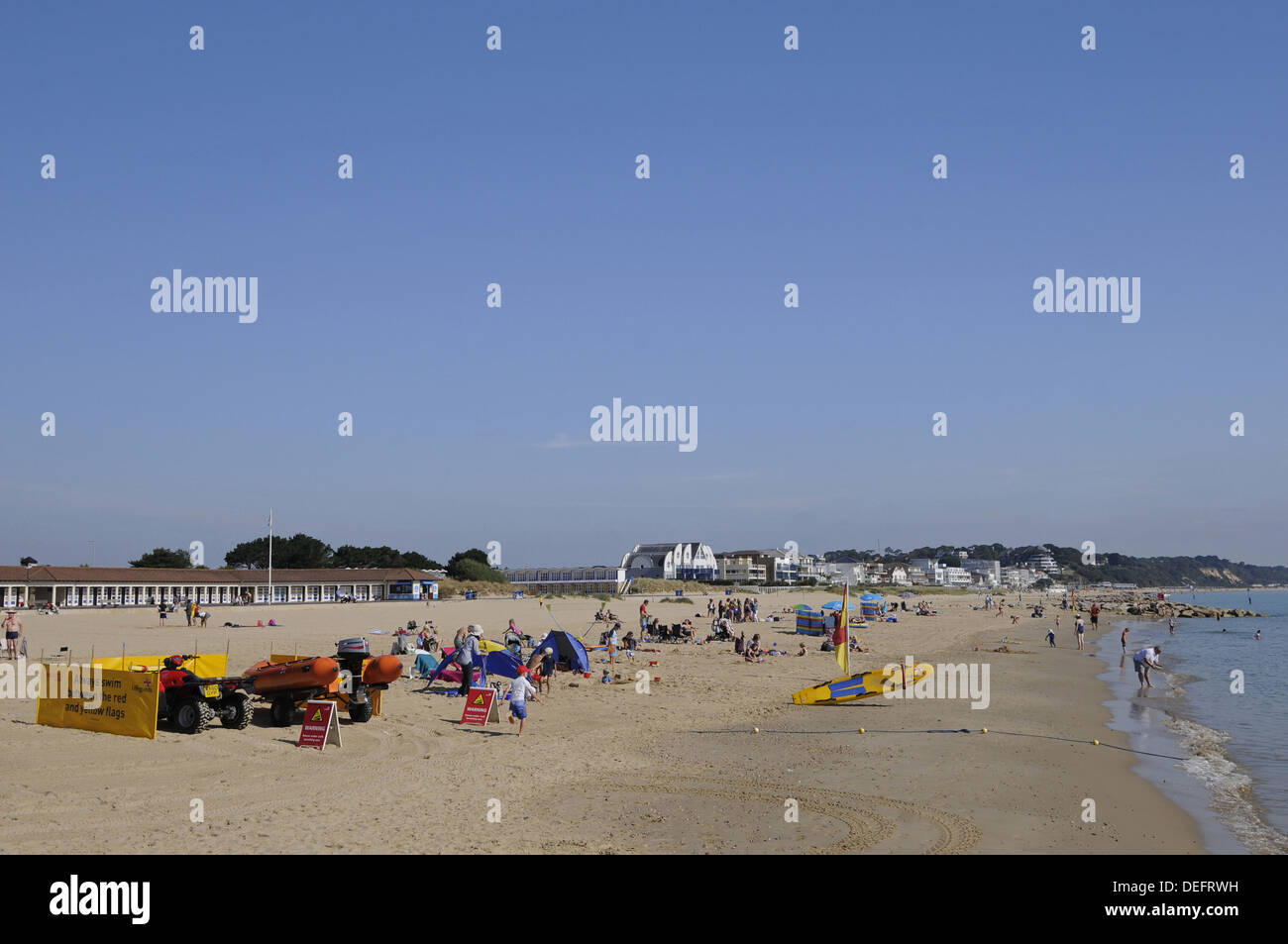 Sandbanks Beach Poole Dorset England Stock Photo