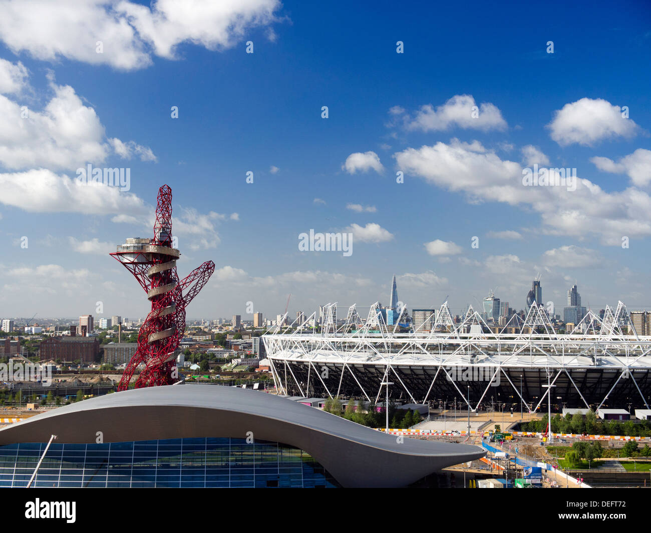 The Olympic Park in  Stratford, London under redevelopment in September, 2013 1 Stock Photo