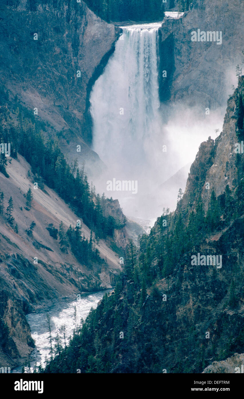 Lower Falls of Yellowstone River. Grand Canyon of Yellowstone