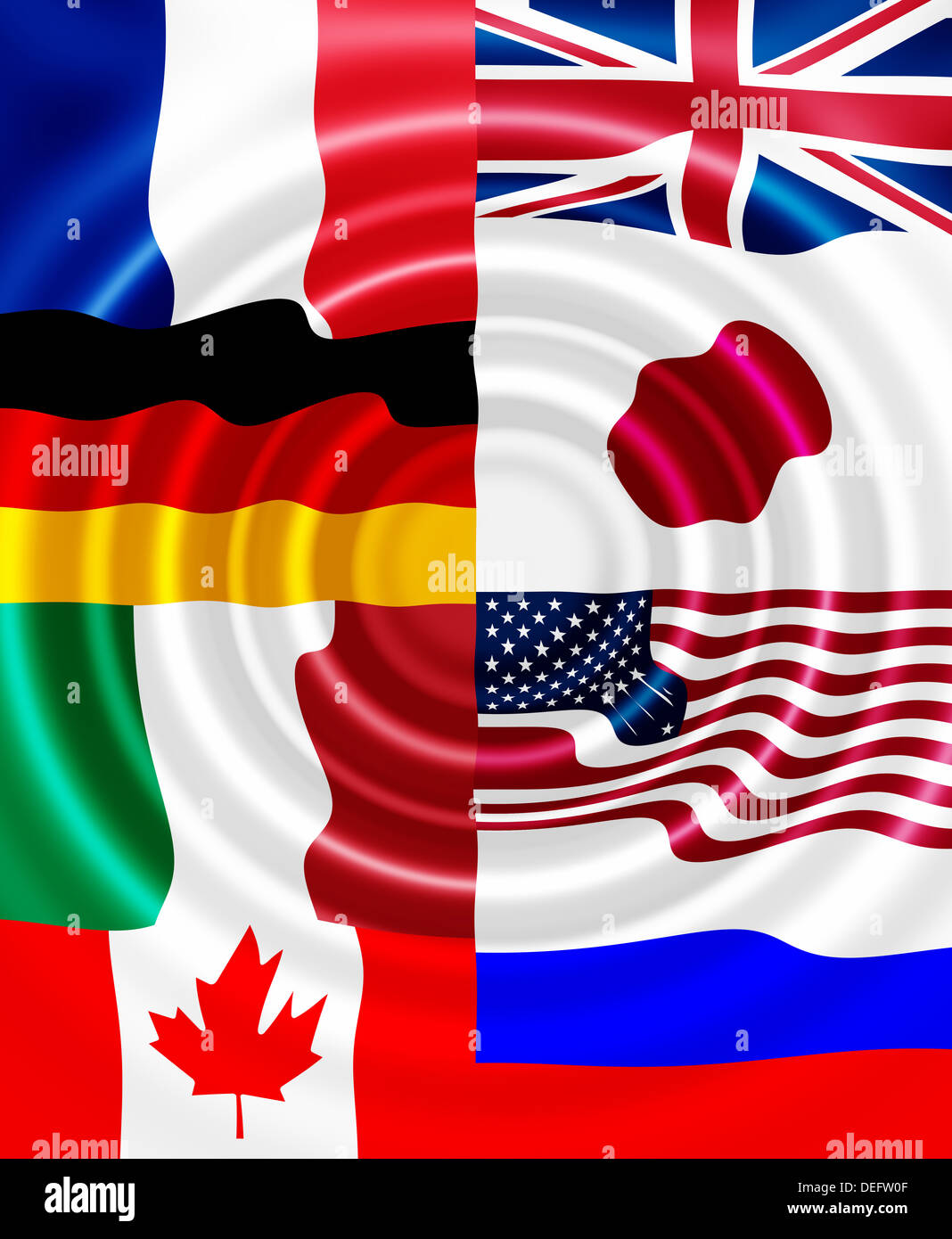 Flags different countries illustration on hi-res stock photography and ...