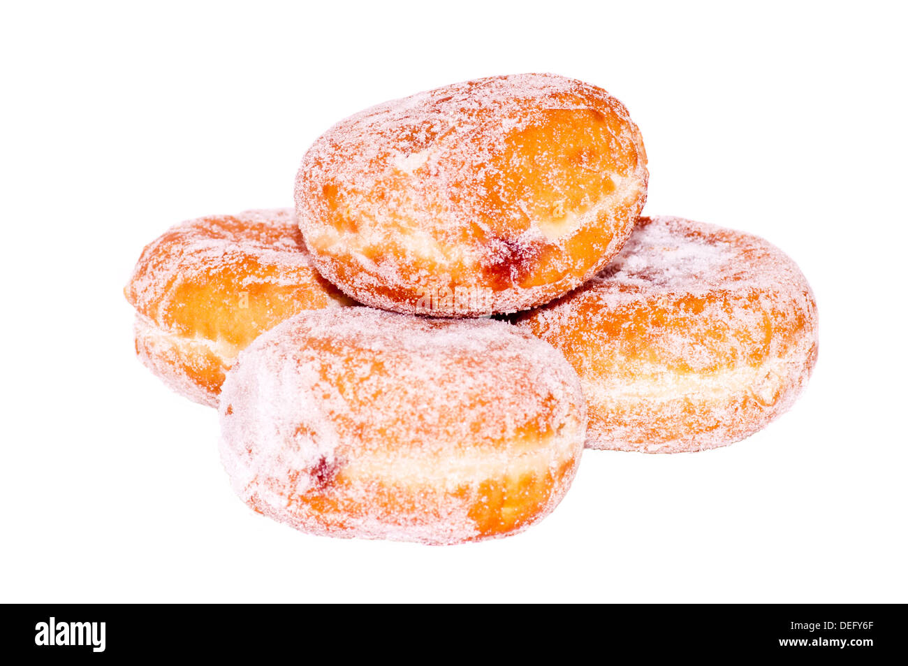 Pile Of Jam Doughnuts Donuts Stock Photo