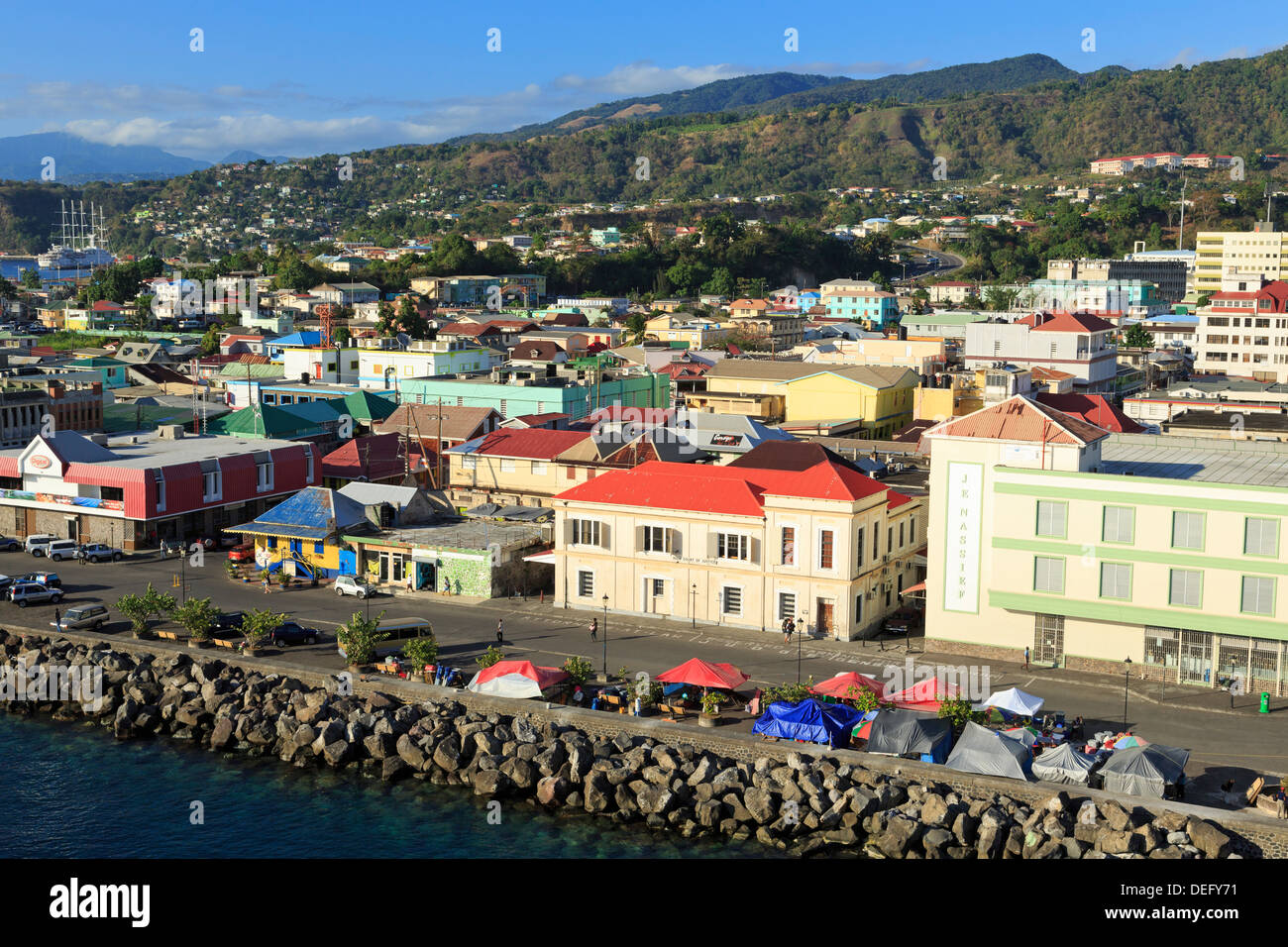 Downtown Roseau, Dominica, Windward Islands, West Indies, Caribbean