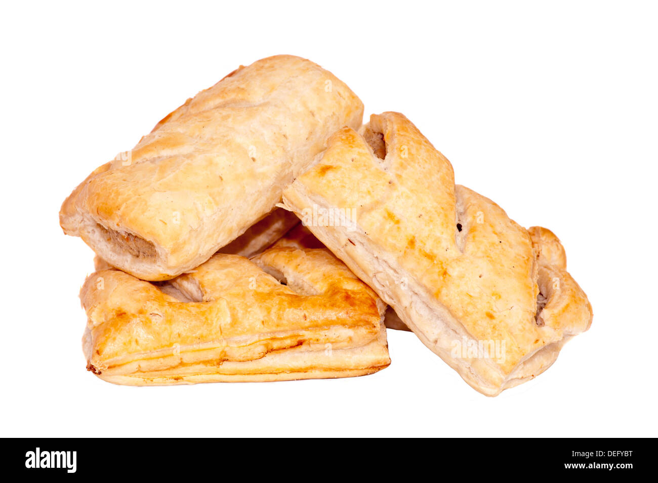 A Pile Of Sausage Rolls Stock Photo
