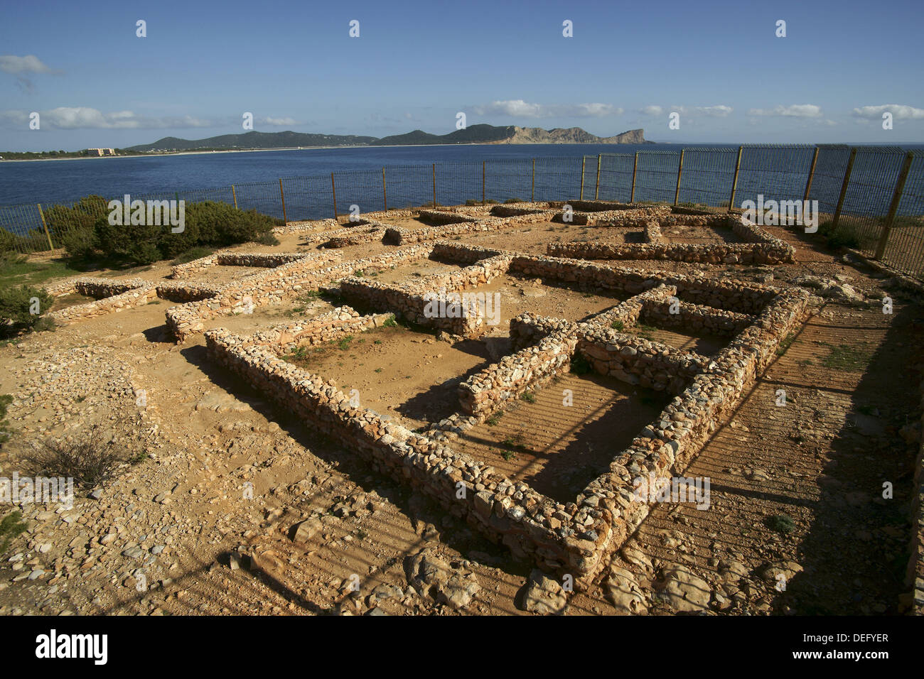Sa Caleta phoenician settlement (7th century BC), Ibiza. Balearic Islands, Spain Stock Photo