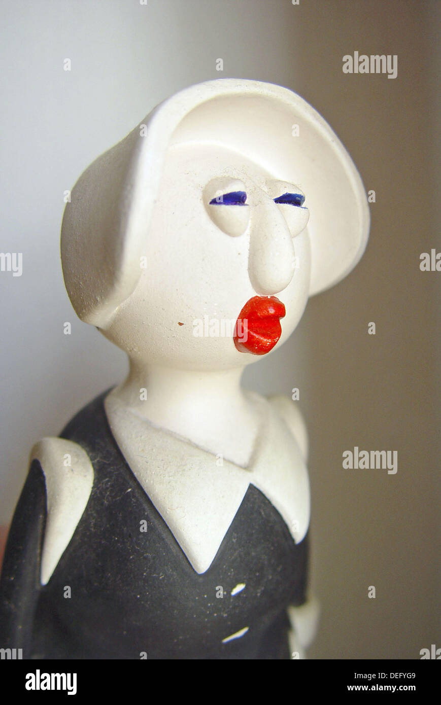 Cook Painted Terracotta Figure Stock Photo Alamy