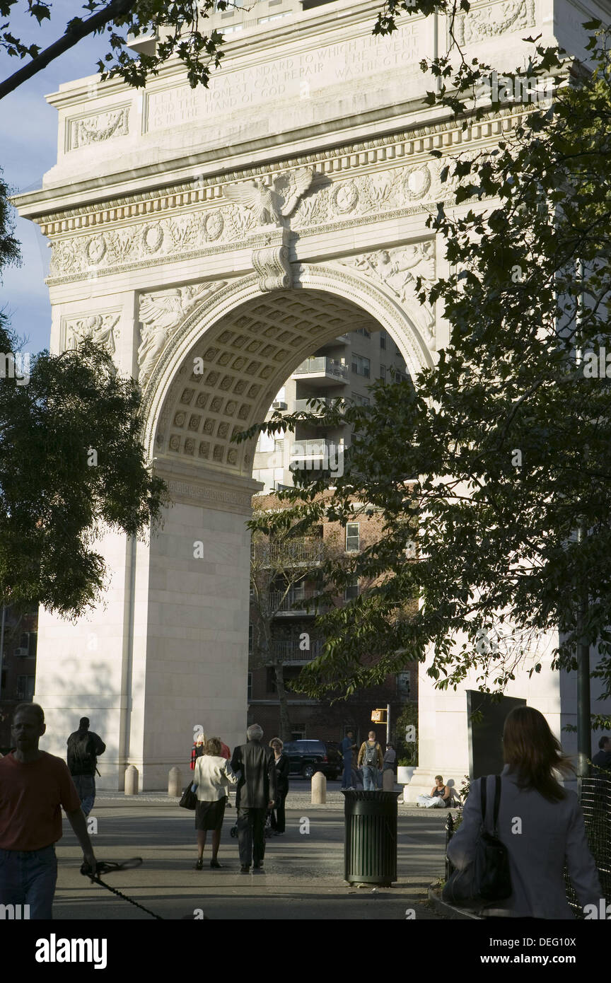 Washington Arch in Washington Square Park. New York City. New York