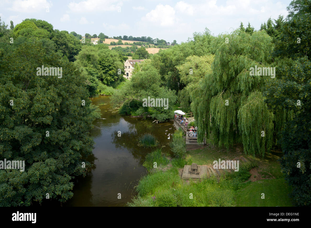 River Avon, Avoncliff near Bradford on Avon, Wiltshire, England. Stock Photo