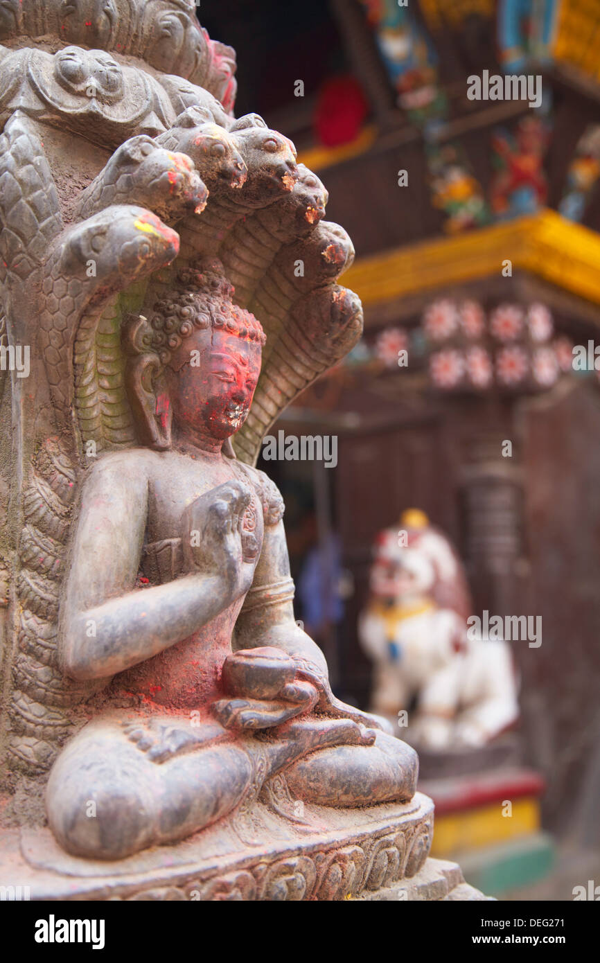 Statue at Bhimsen Temple, Kathmandu, Nepal, Asia Stock Photo