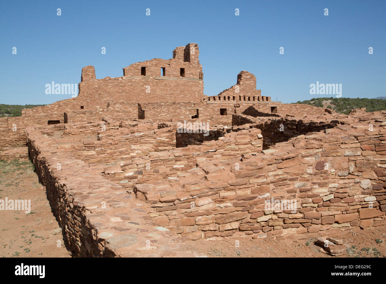 Mission of San Gregorio de Abo, built between 1622 and 1627, Salinas Pueblo Missions National Monument, New Mexico, USA Stock Photo