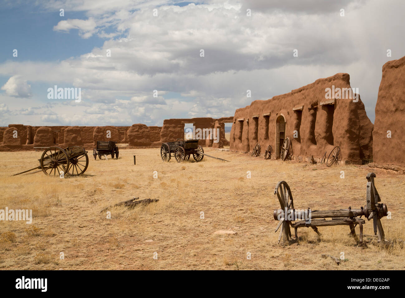 Old wagons, Fort Union National Monument, New Mexico, United States of
