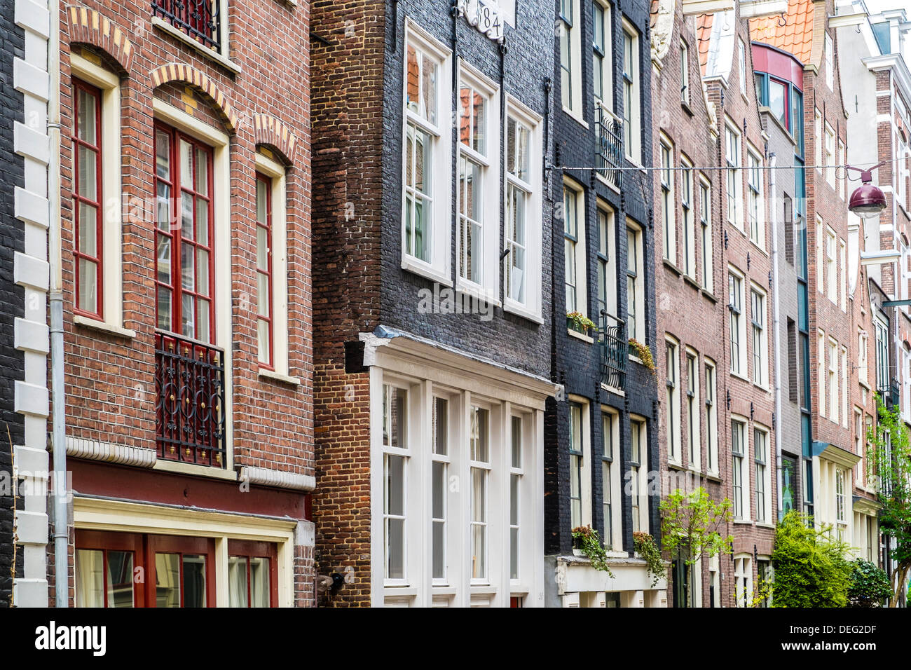 Canalside houses, Amsterdam, Netherlands, Europe Stock Photo