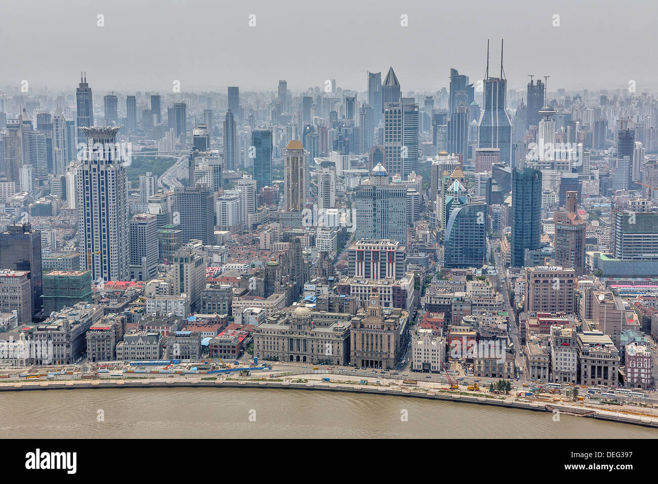 Shanghai is the largest city by population in the People's Republic of China Stock Photo