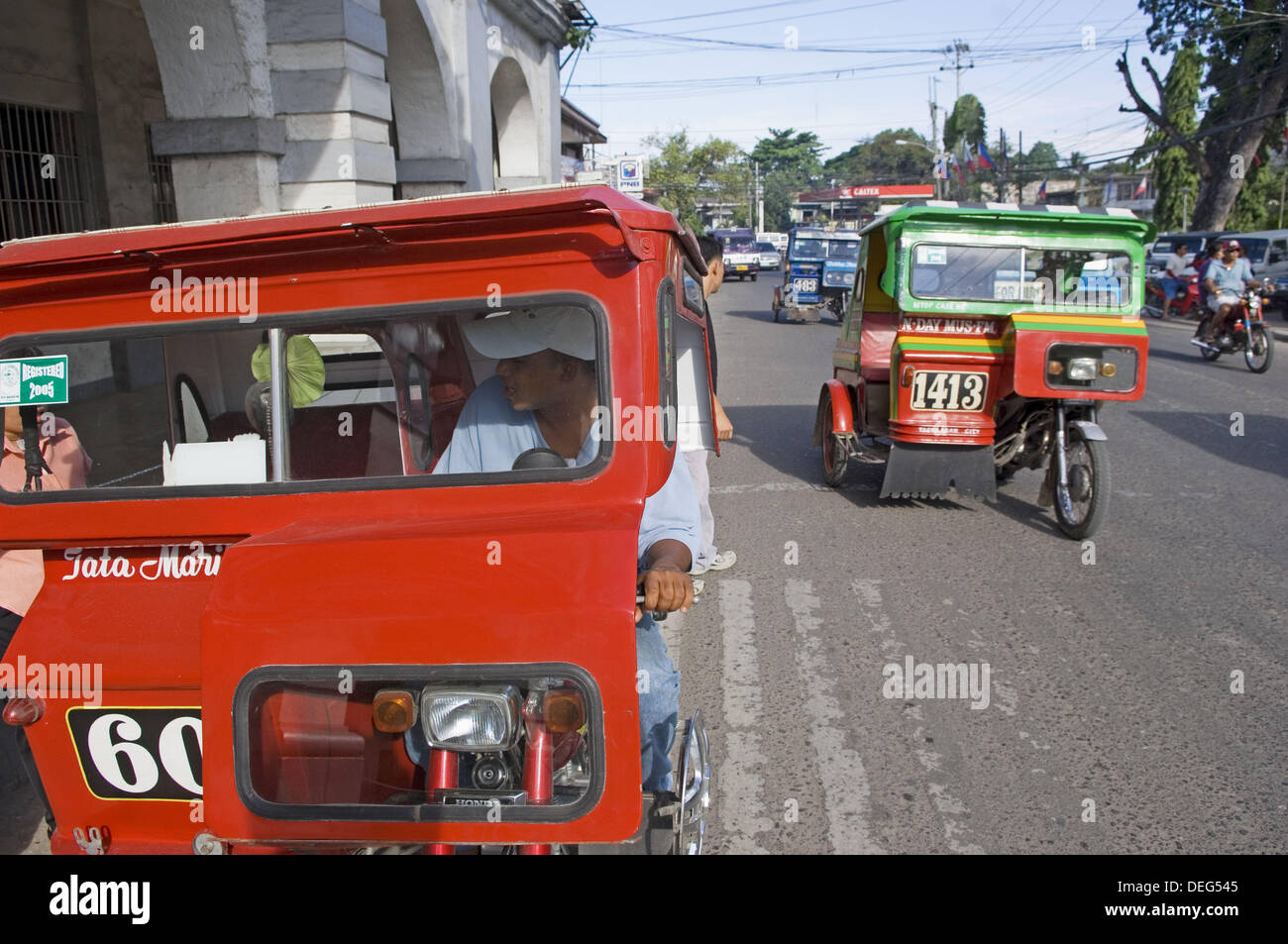 Tricycles, Tagbilaran city (capital), Bohol island, Philippines Stock Photo Alamy