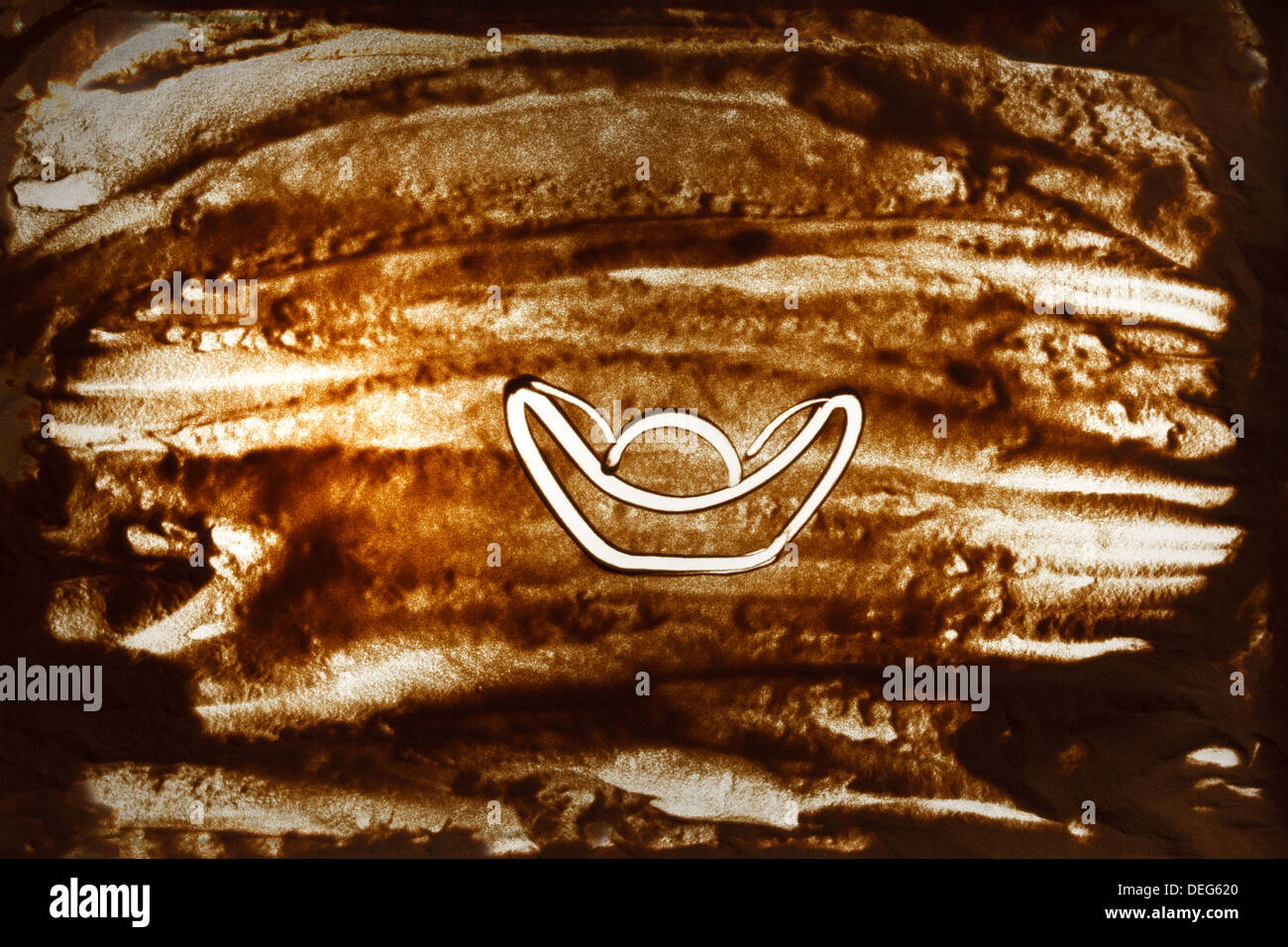 Sand painting Stock Photo