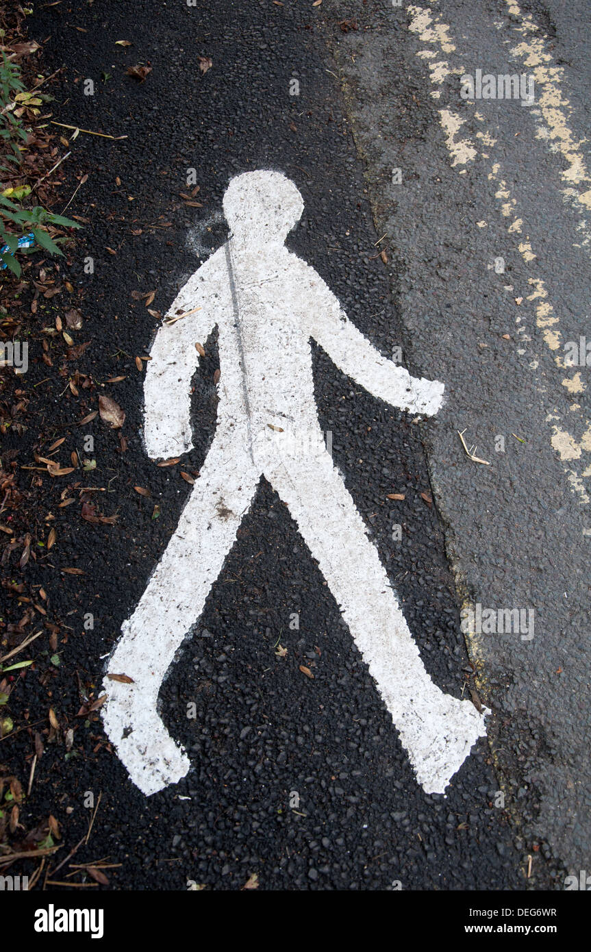 Walking Painted Signs Stock Photo Alamy   Walking Painted Signs DEG6WR 