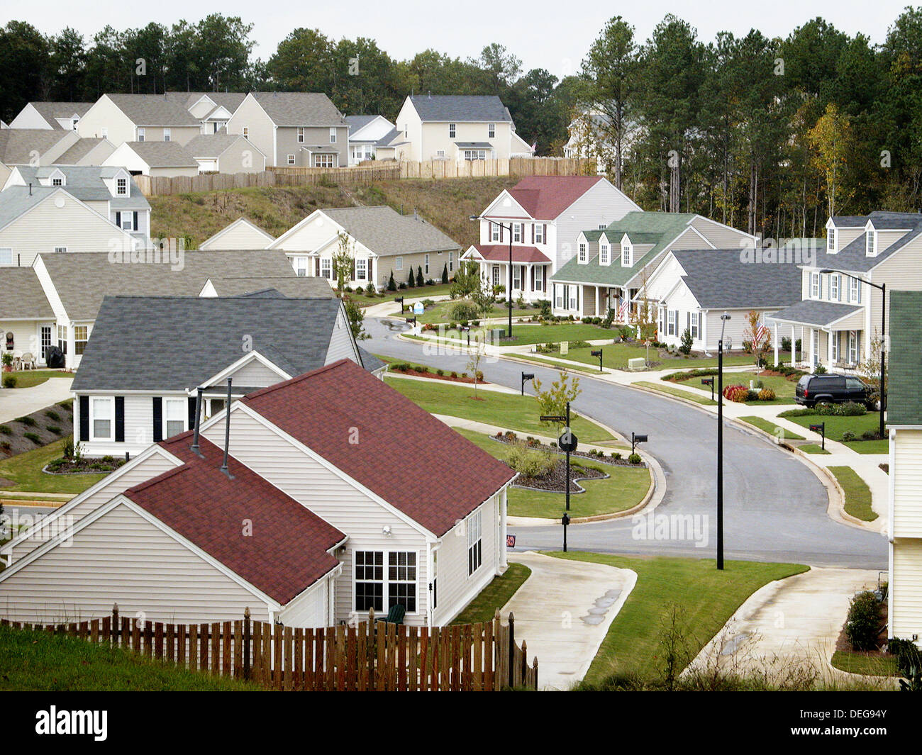 BridgeMill, New Subdivision after stripping all the trees. 9 miles