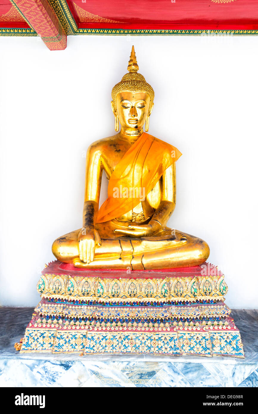 Golden Buddha image, Wat Pho, Bangkok, Thailand, Southeast Asia, Asia Stock Photo