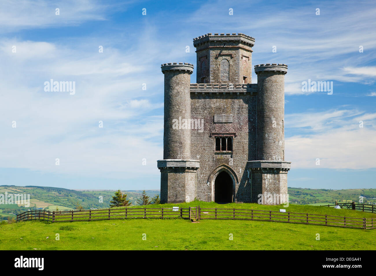 Paxtons Tower, Llanarthne, Carmarthenshire, Wales, United Kingdom, Europe Stock Photo