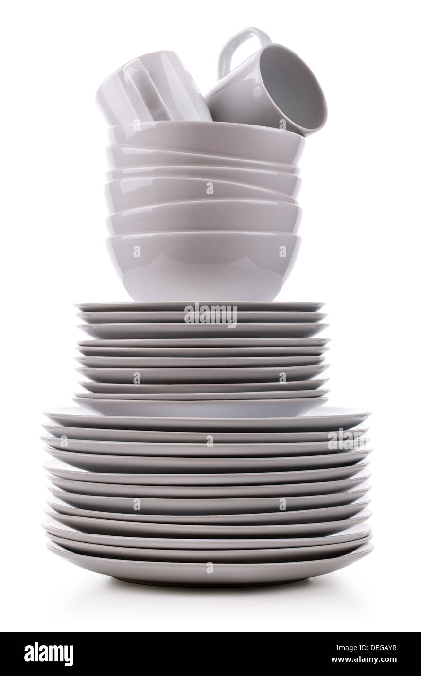 Stack of plates Stock Photo Alamy