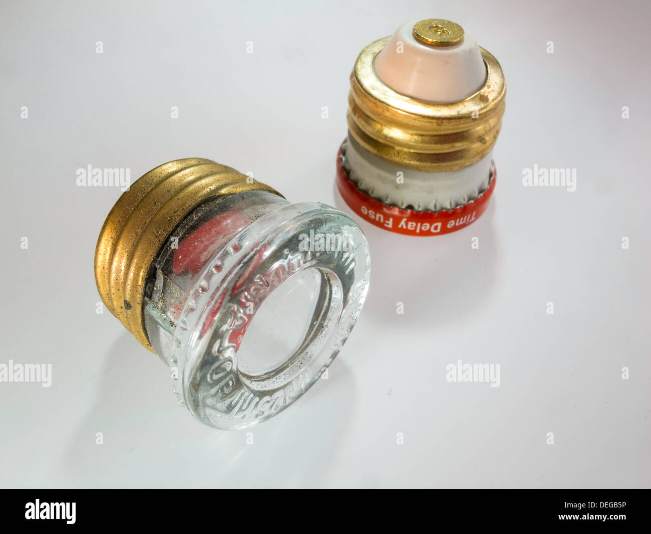 Still Life of Vintage Glass Fuses Stock Photo
