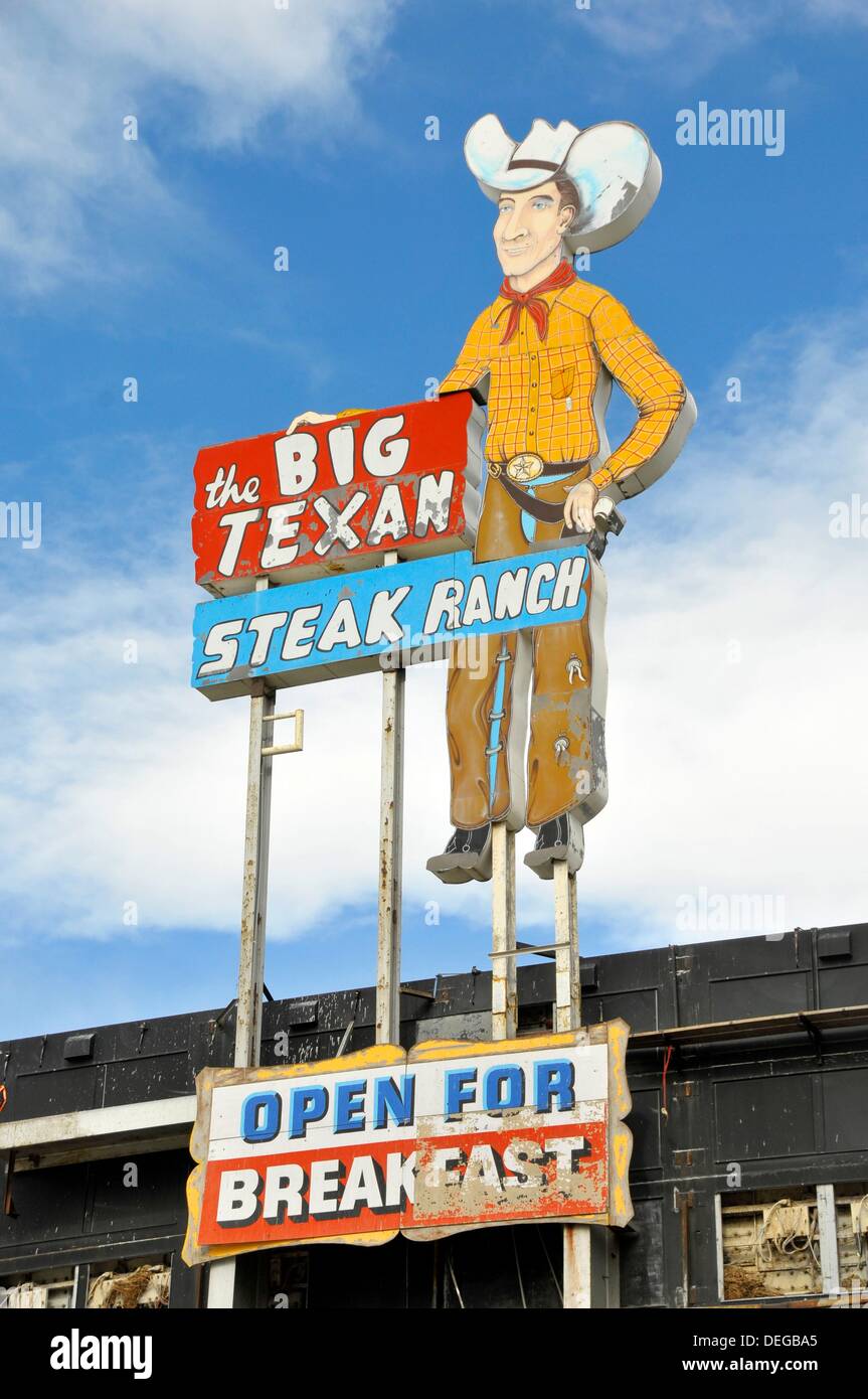 Big Texan Steak Ranch Amarillo Texas Route 66 Stock Photo