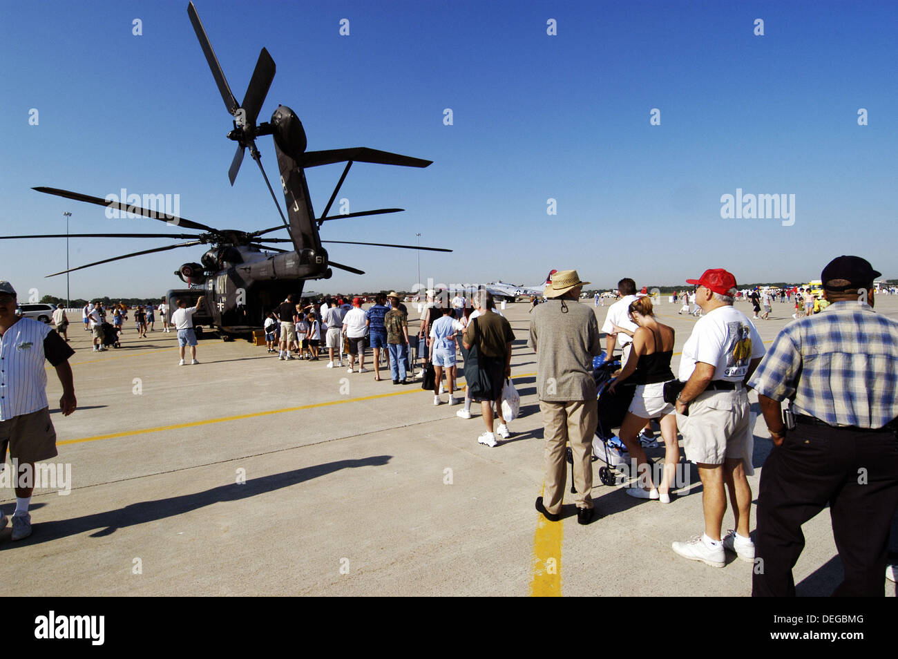 Queue to view helicopter. Selfridge Air Force Base, Mt. Clemens