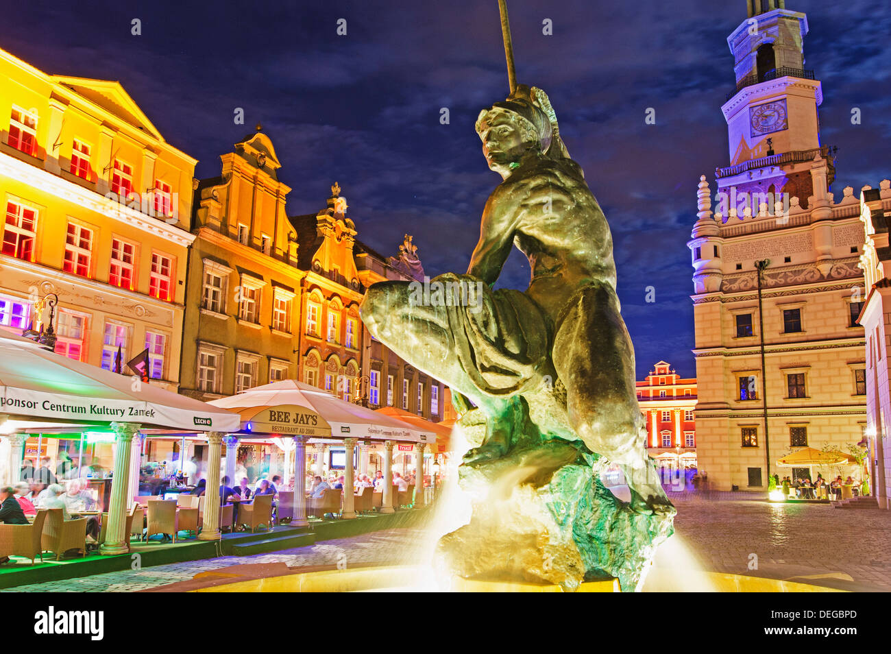 Statue of Mars, historic Old Town, Poznan, Poland, Europe Stock Photo