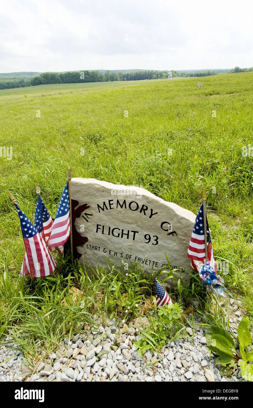 Crash site of flight 93 the air plane that was high jacked on 911 and