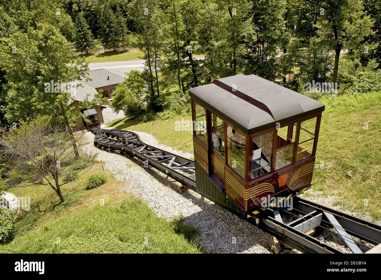 Horseshoe curve railroad funicular pennsylvania railroad hires stock