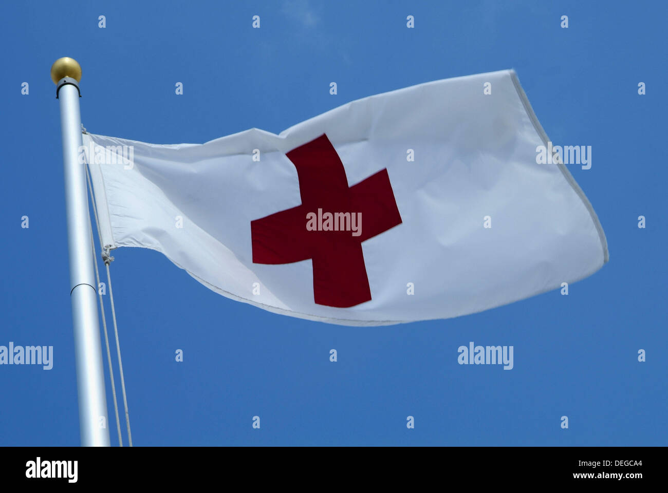 American Red Cross Flag Stock Photo Alamy