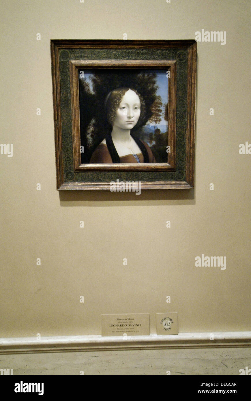Leonardo da Vinci painting in the National Gallery of Art. Washington D