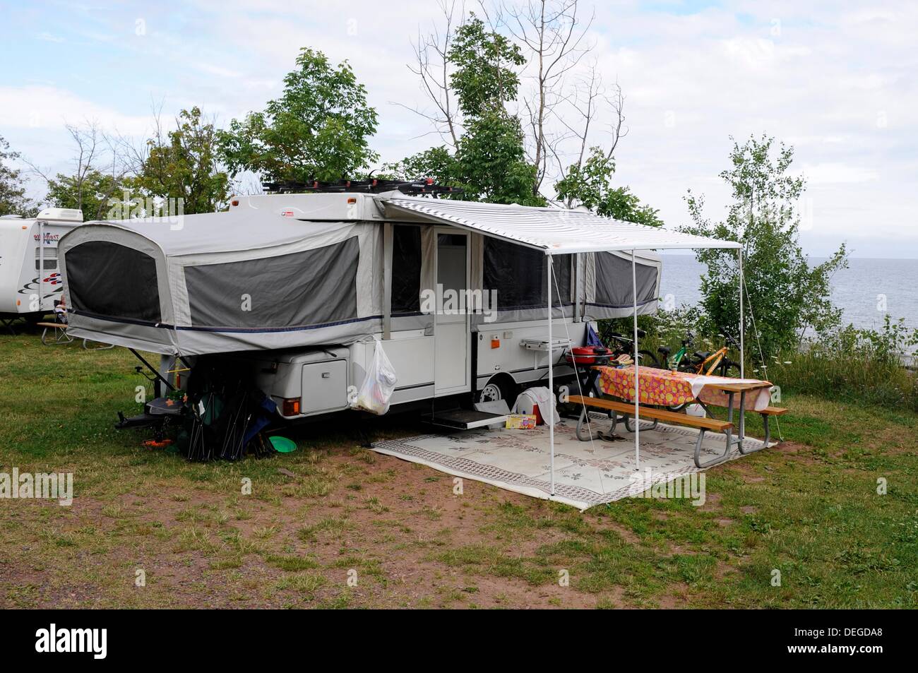 Camping On Lake Superior At Porcupine Mountains Wilderness State