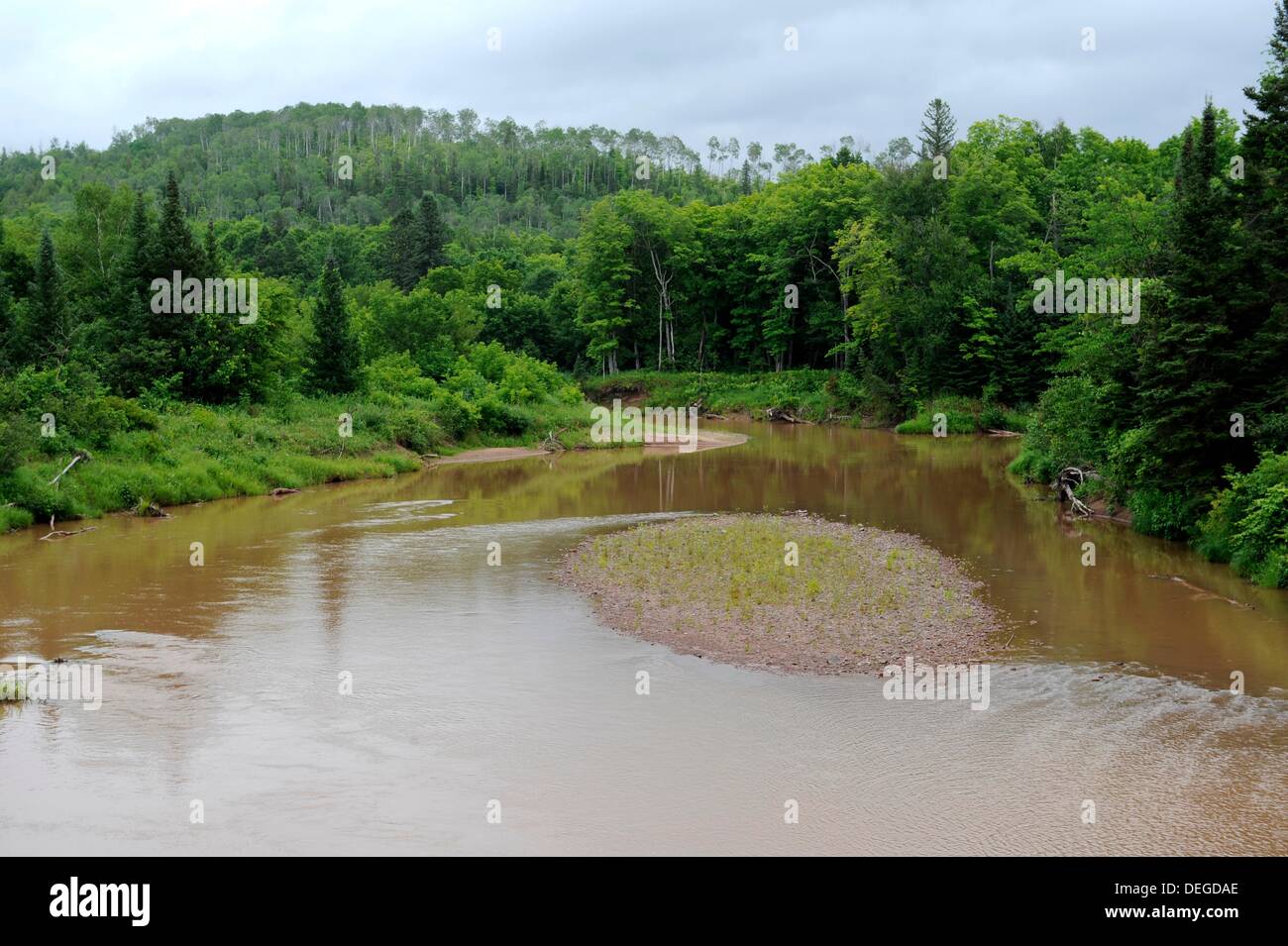 Ontonagon River in Michigan Upper Peninsula Stock Photo Alamy