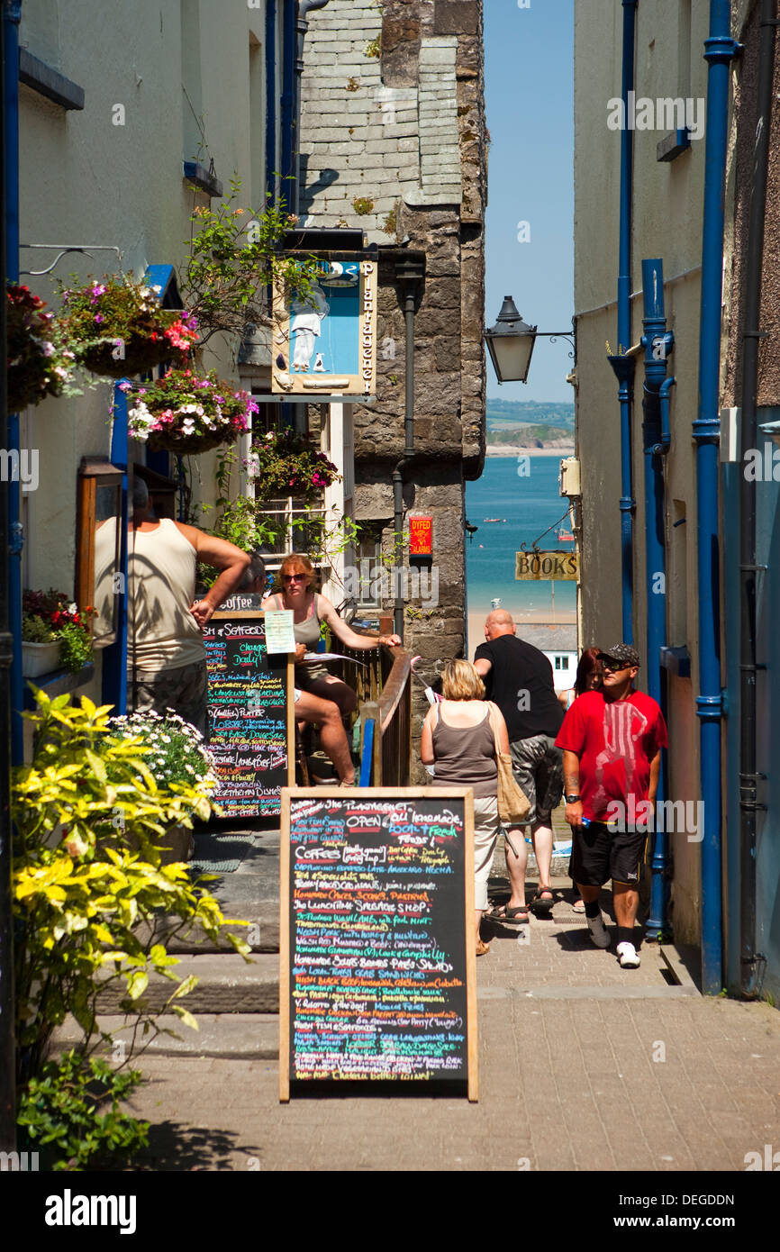 Exterior of Plantagenet restaurant, Tenby, Pembrokeshire, Wales, UK Stock Photo