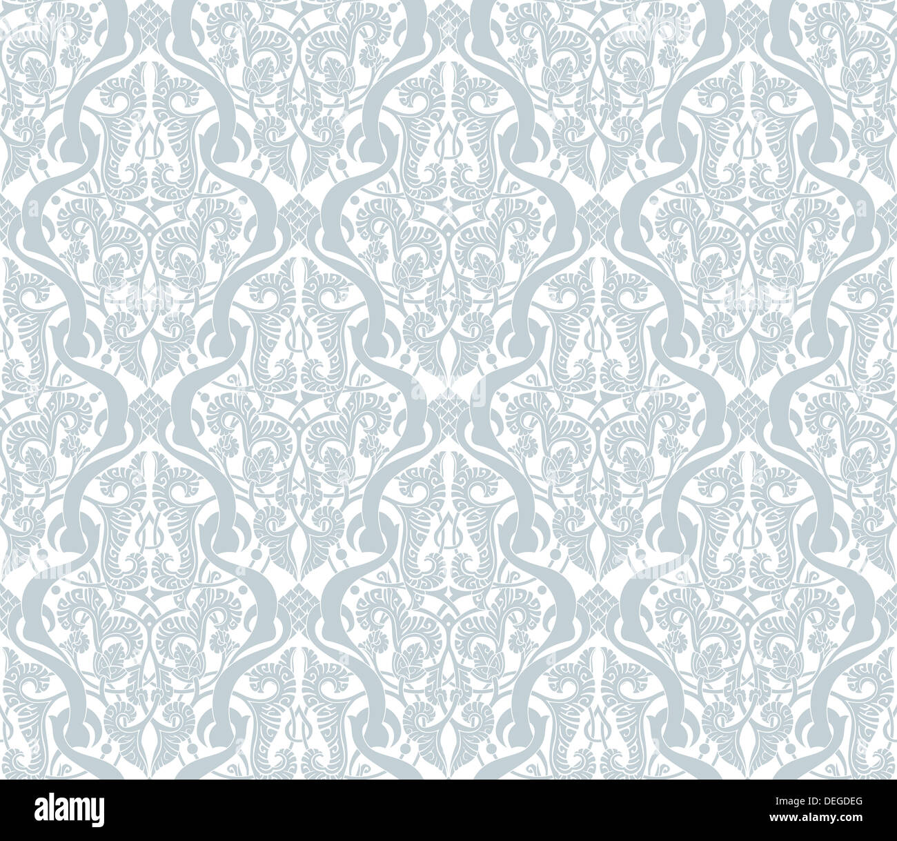 Illustration of an intricate seamlessly tilable repeating vintage Middle Eastern Arabic motif pattern Stock Photo