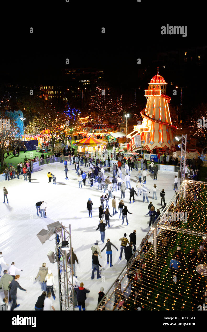 Winter Wonderland, Cardiff Civic Centre, Cardiff, Wales, UK Stock Photo