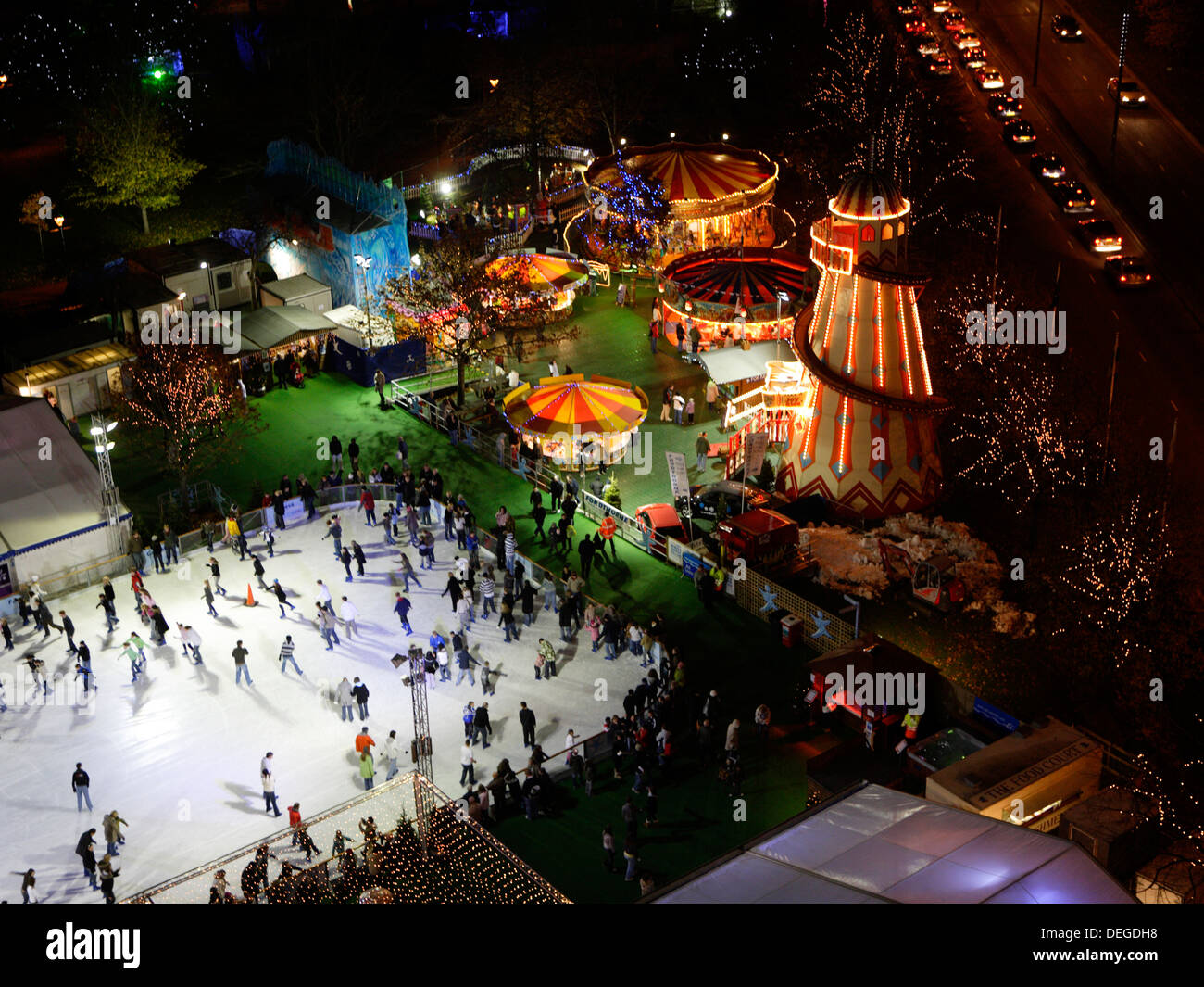 Winter Wonderland, Cardiff Civic Centre, Cardiff, Wales, UK Stock Photo