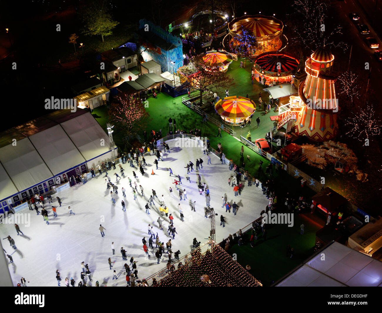 Winter Wonderland, Cardiff Civic Centre, Cardiff, Wales, UK Stock Photo