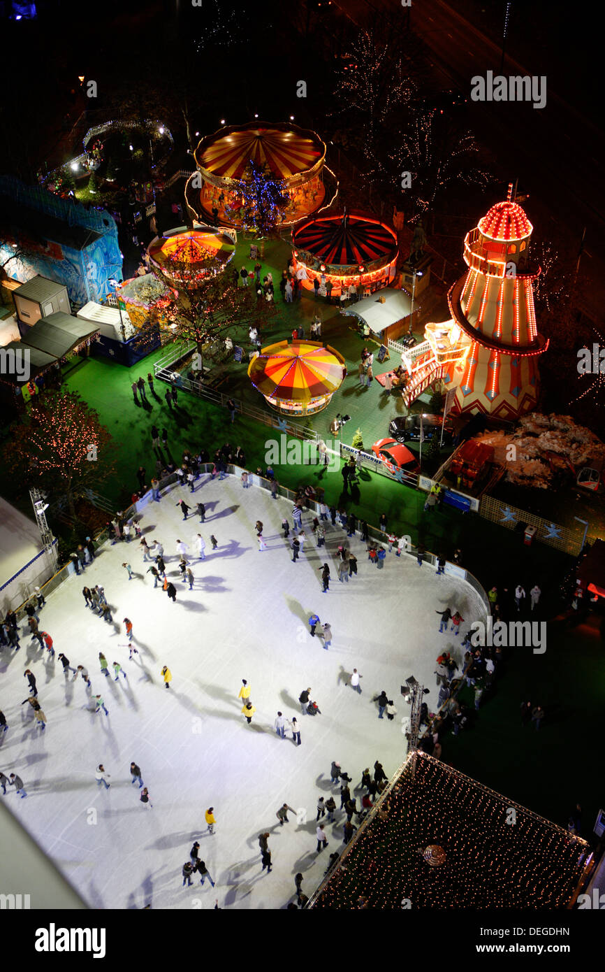 Winter Wonderland, Cardiff Civic Centre, Cardiff, Wales, UK Stock Photo